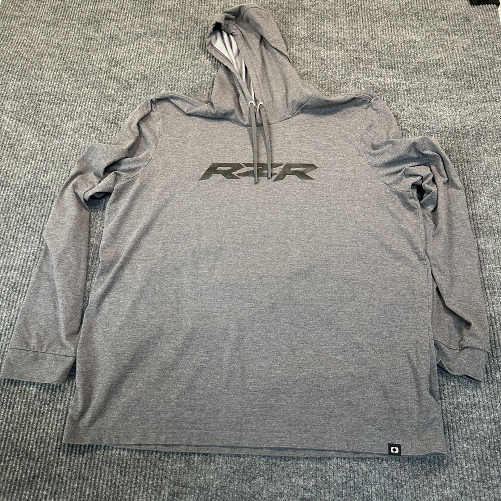 Polaris RZR Lightweight Hoodie XL Grey Graphic Performance Blend